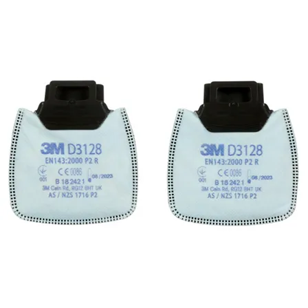 3M D3128 Secure Click P2 R Filter (Pack of 20) — White